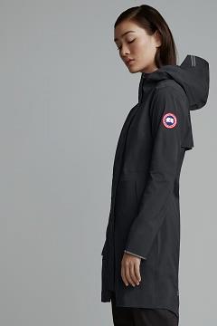 Chamarras Canada Goose Mujer México - Salida Chubasquero Negros DZ3520496